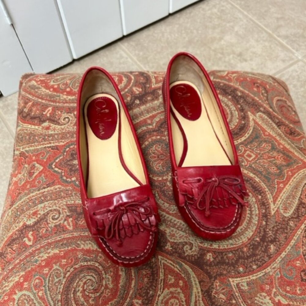 Cole Haan red loafers, size 6 1/2 B